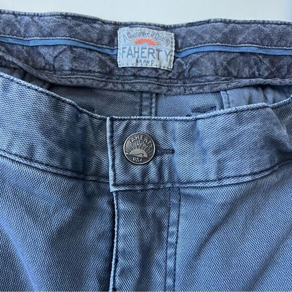 Faherty Blue Cotton Canvas Pant 36 - Picture 6 of 9